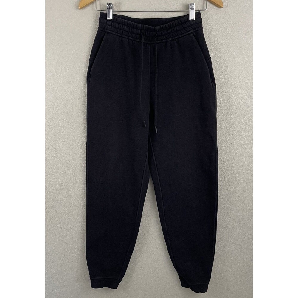 Lululemon Womens 4 Black Loungeful High Rise Jogger